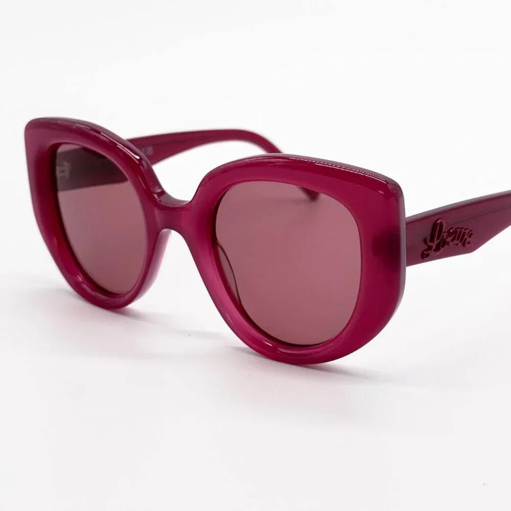 NEW LOEWE LW40100I 75Y SUNGLASSES WOMEN PINK ROUND - Picture 5 of 9